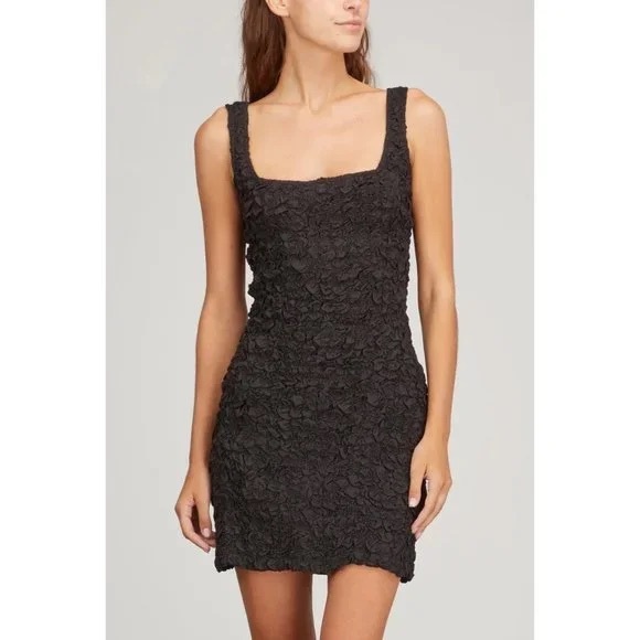 Mara Hoffman Laura Black Popcorn Mini Dress (size M) NWT - Picture 1 of 6